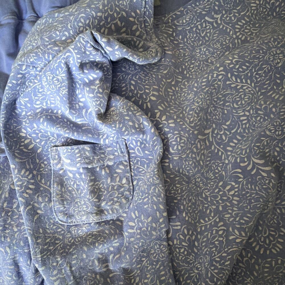 Fresh Produce XL Pajama Lounge Set Purple Floral V Neck Top Purple Crop Bottom - Picture 10 of 10